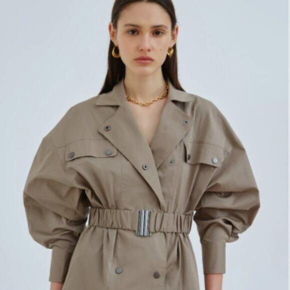 NWT C/MEO COLLECTIVE ENTAIL DRESS SAGE- 4 - Picture 5 of 12